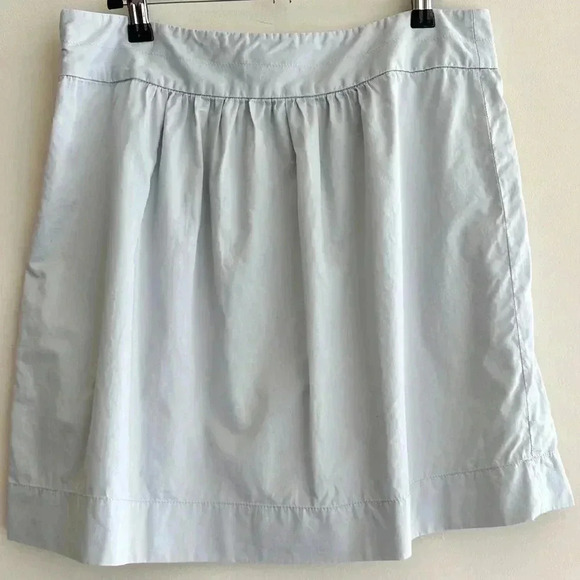 J. Crew Light Grey A-Line Mini Stretch Skirt, Size 6 - Picture 1 of 16